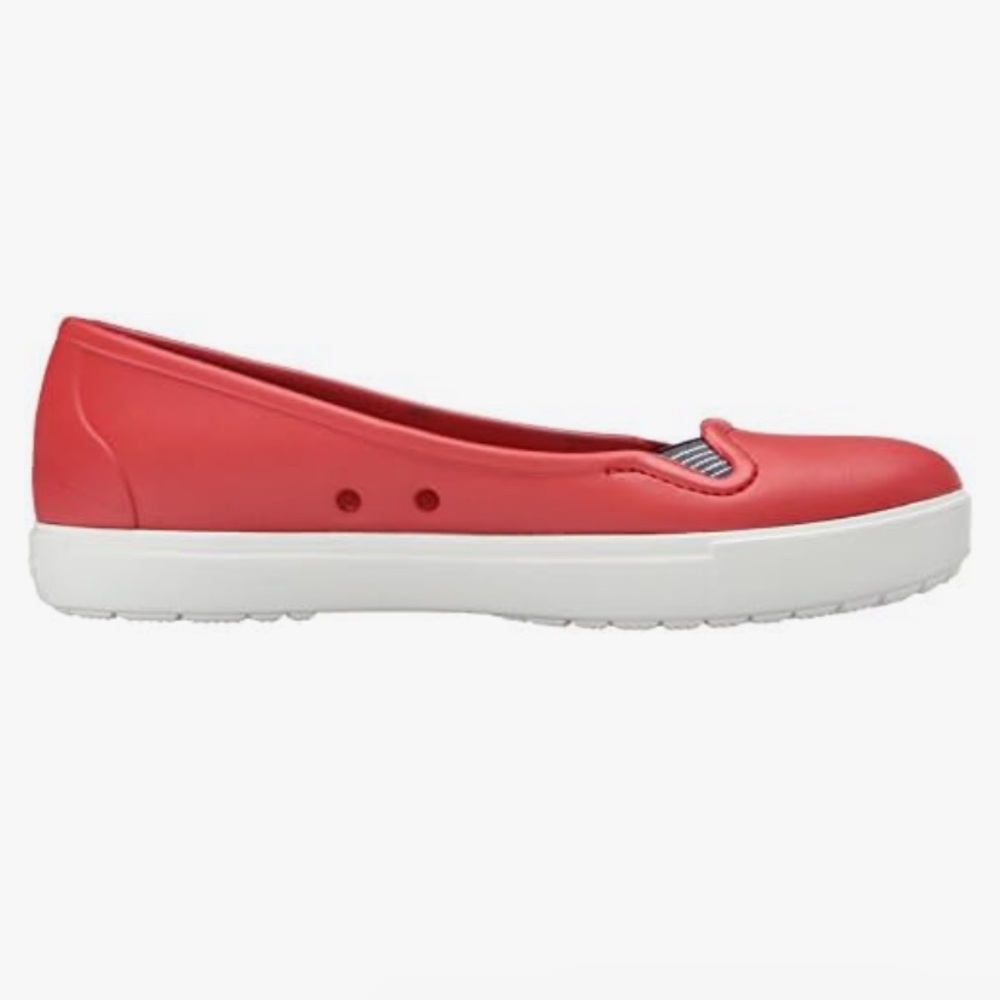 Crocs red citilane flat casual slip on shoes - Picture 4 of 11